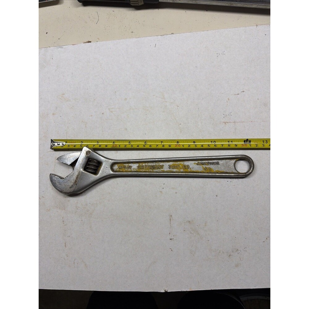 Vintage Crescent Crestoloy 12" Adjustable Wrench Jamestown NY USA Works